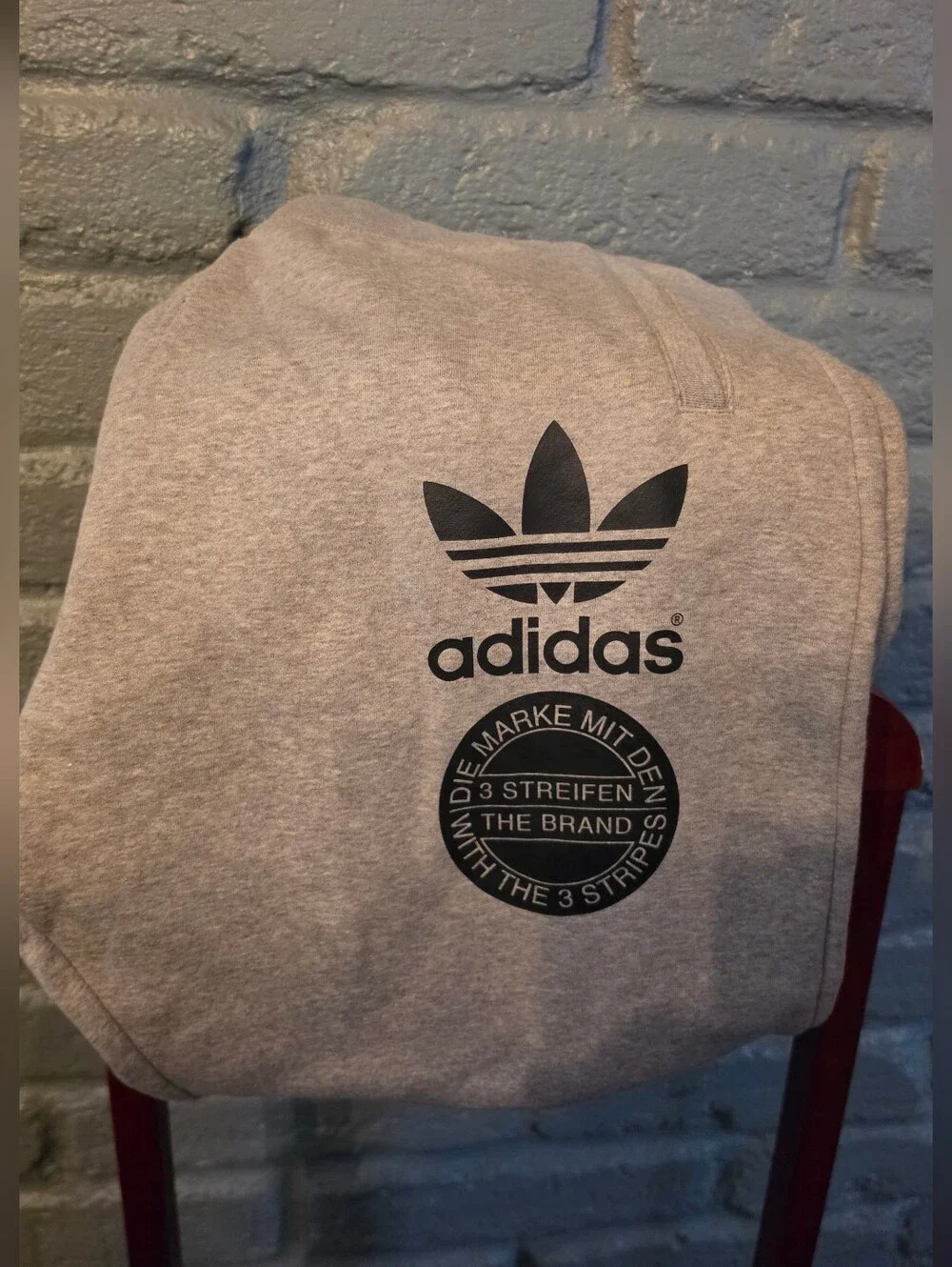 Adidas Trefoil Logo Gray Sweatpants Vintage